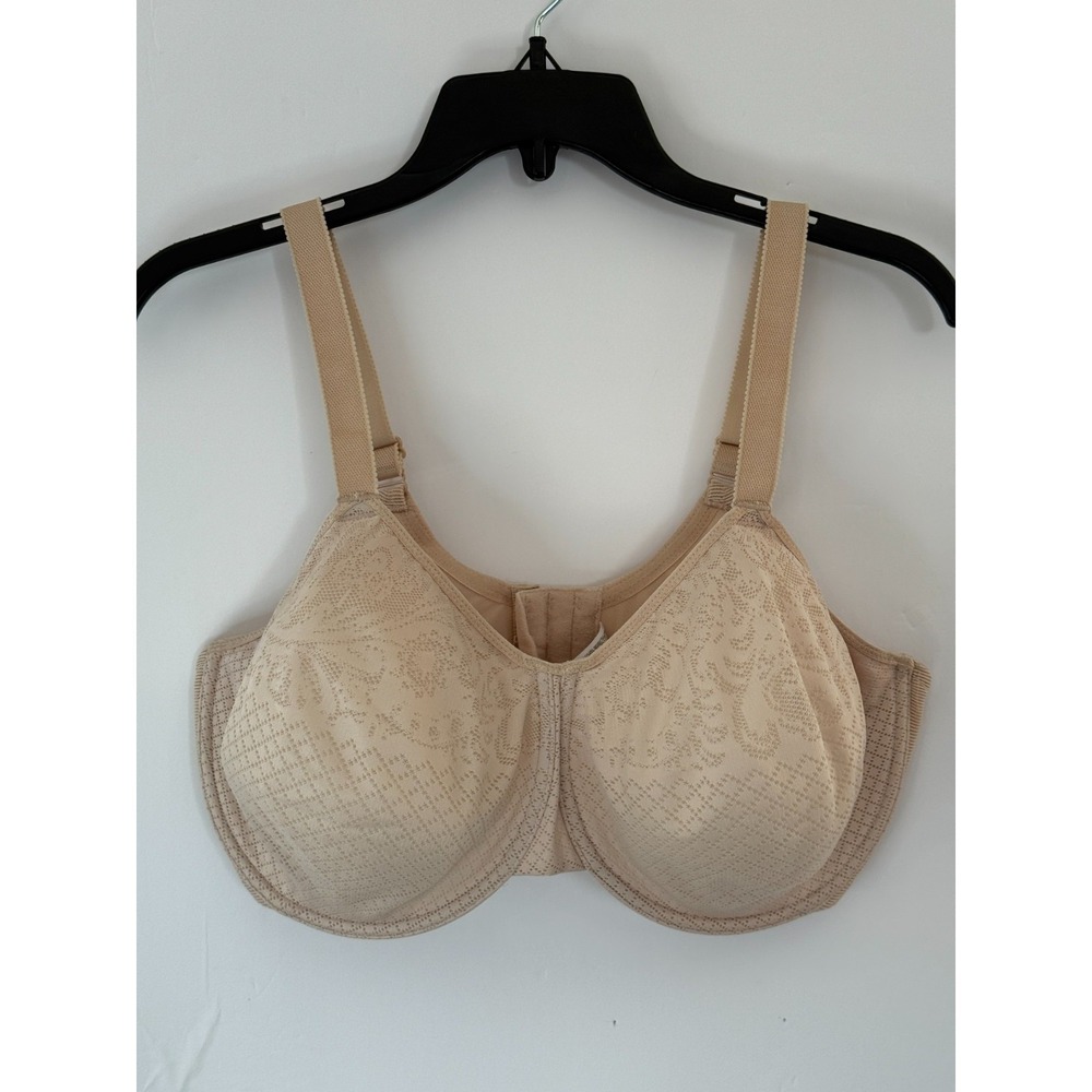 Wacoal Retro Chic 857210 Full Figure Underwire Bra Nude Beige 38G Lace Unlined